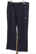 Front view of Reebok navy waterproof trousers with pockets