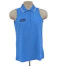 Röhnisch light blue sleeveless polo shirt with ADP logo, displayed on mannequin