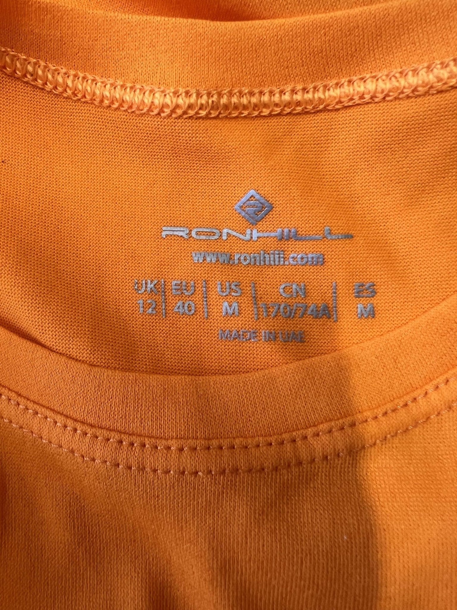 Ronhill Orange Running T-Shirt - kitround kitround product