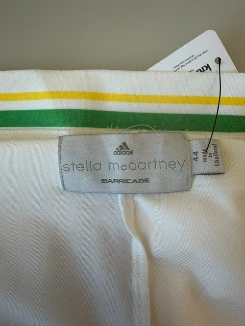 adidas Stella McCartney White Tennis Skirt with Strip Detail