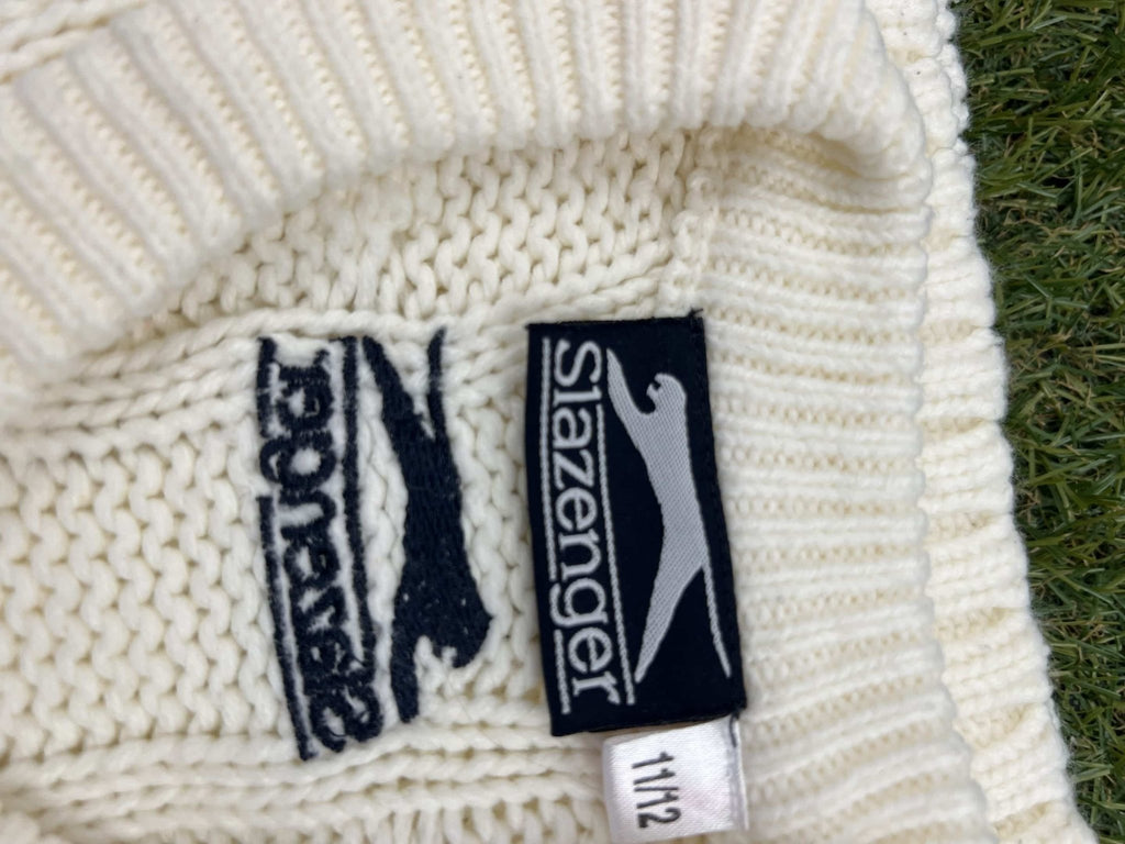 Slazenger White Knitted Jumper - kitround kitround product