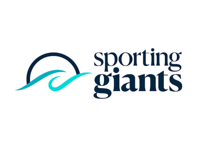 Logo of 'Sporting Giants' with a blue wave design on a white background