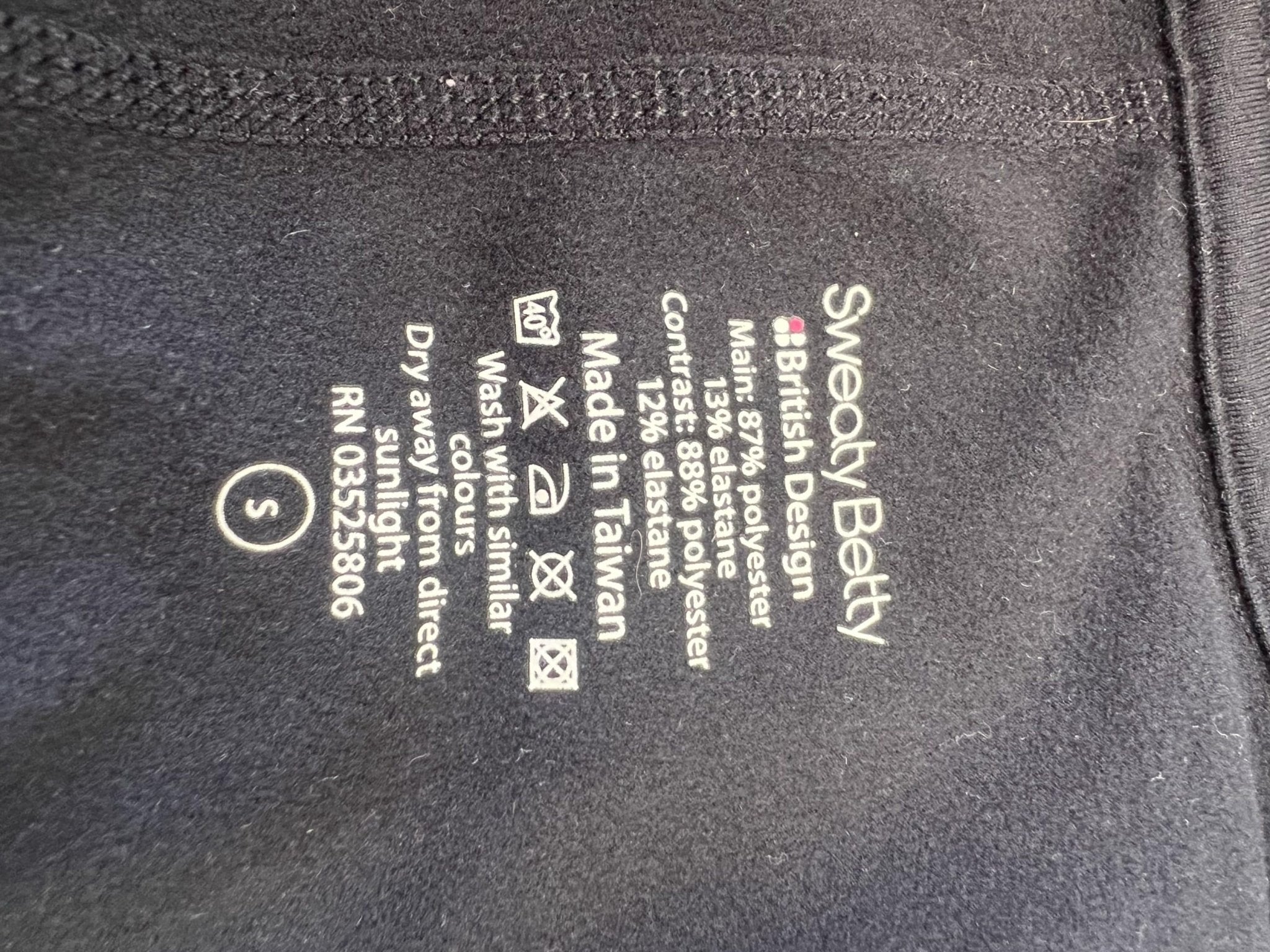 Sweaty Betty Black and Multi - Coloured Running Top - kitround kitround product