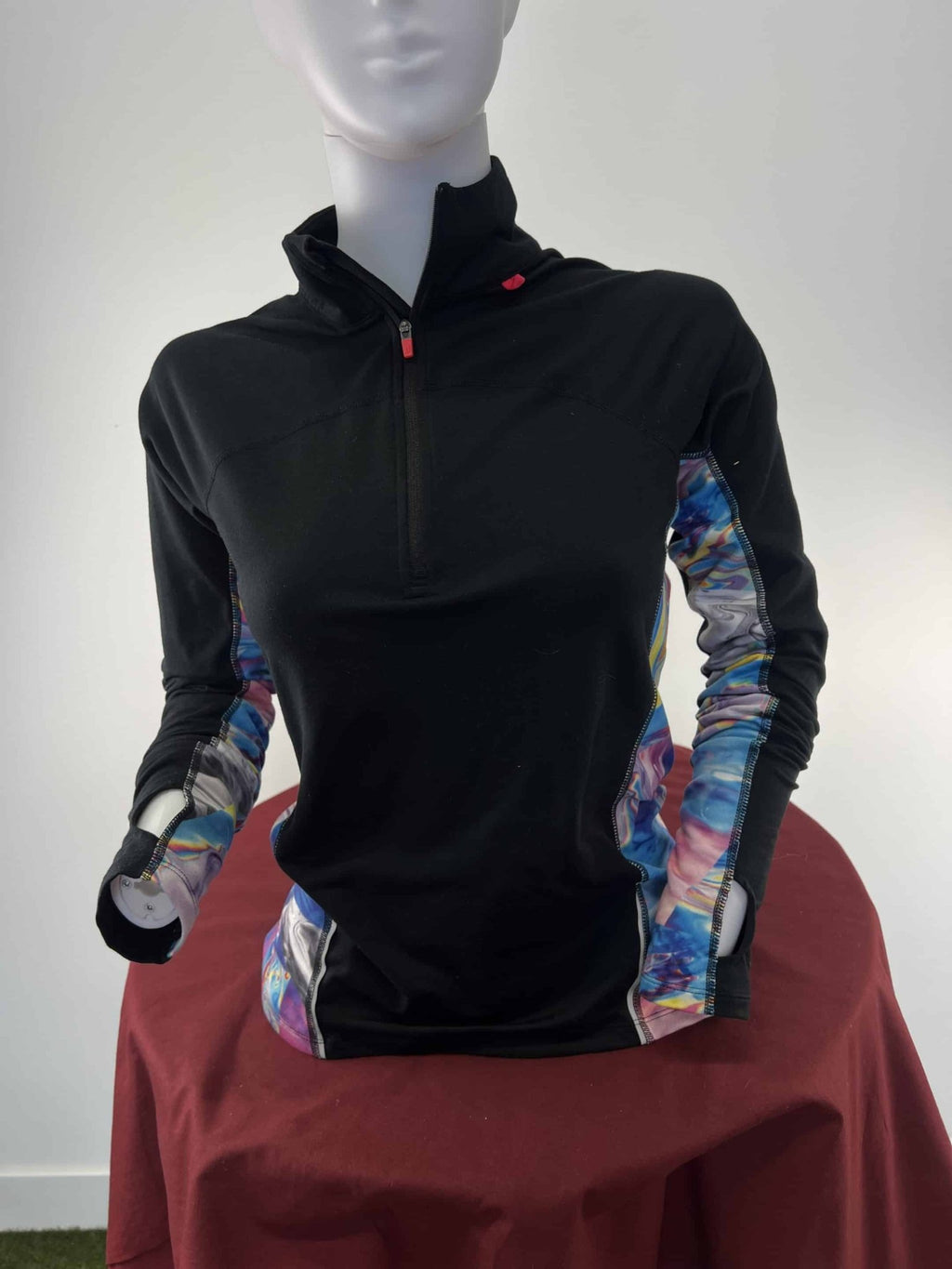 Sweaty Betty Black and Multi - Coloured Running Top - kitround kitround product