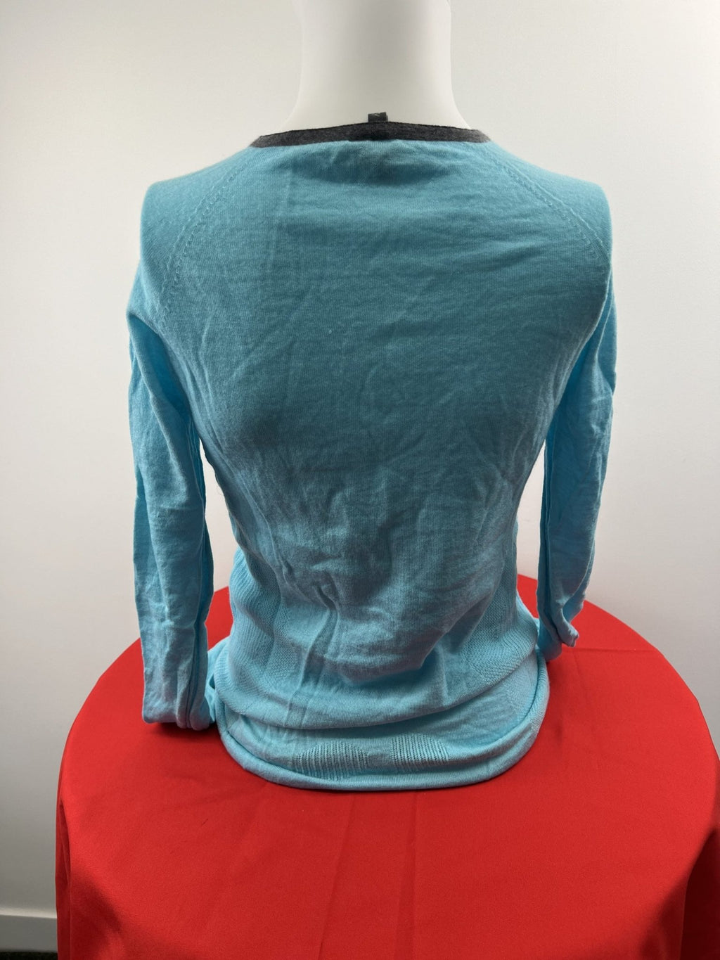 Sweaty Betty Light Blue Merino Wool Long Sleeve Top - kitround kitround product