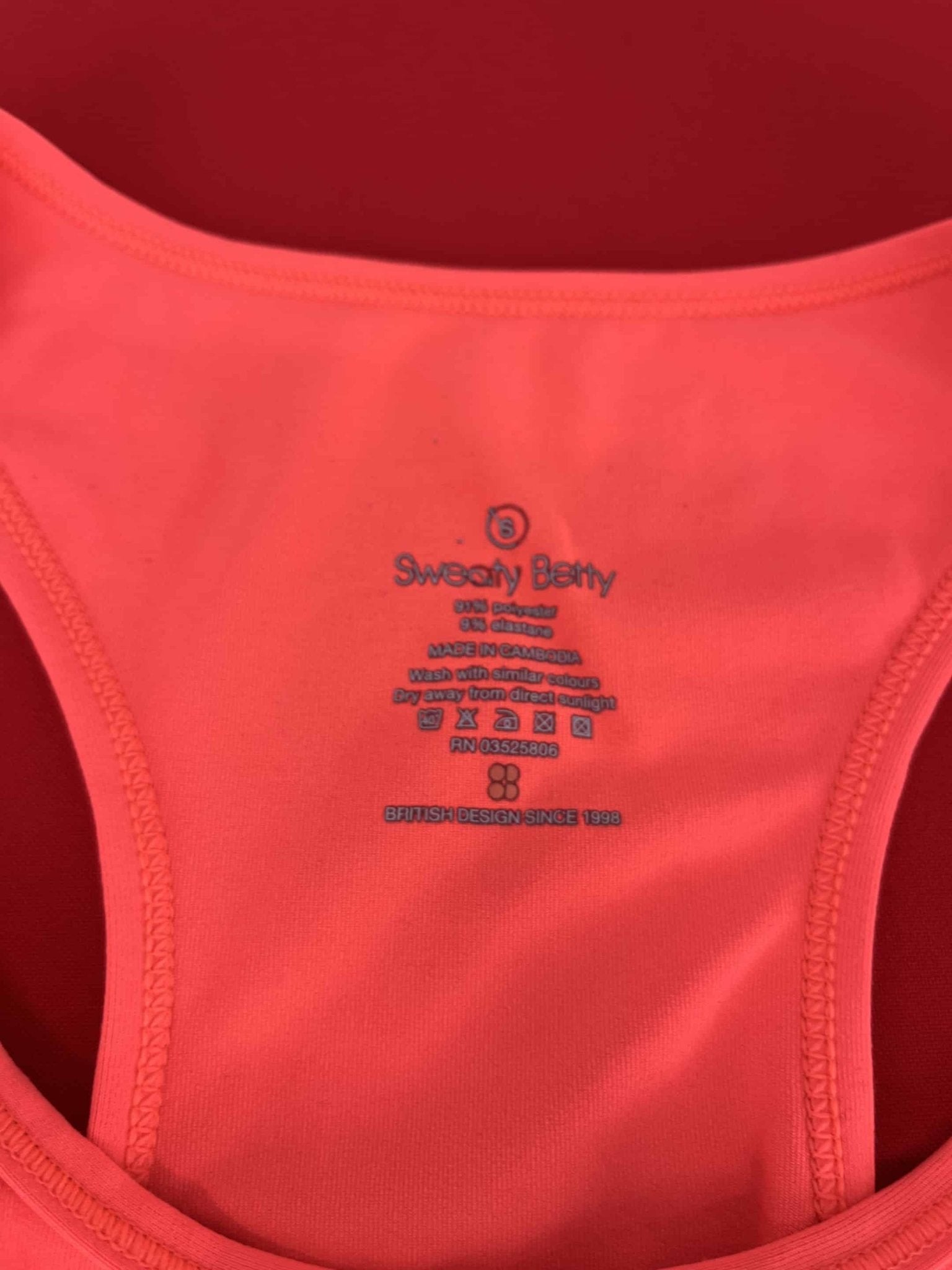 Sweaty Betty Orange Athletic Vest - kitround kitround product