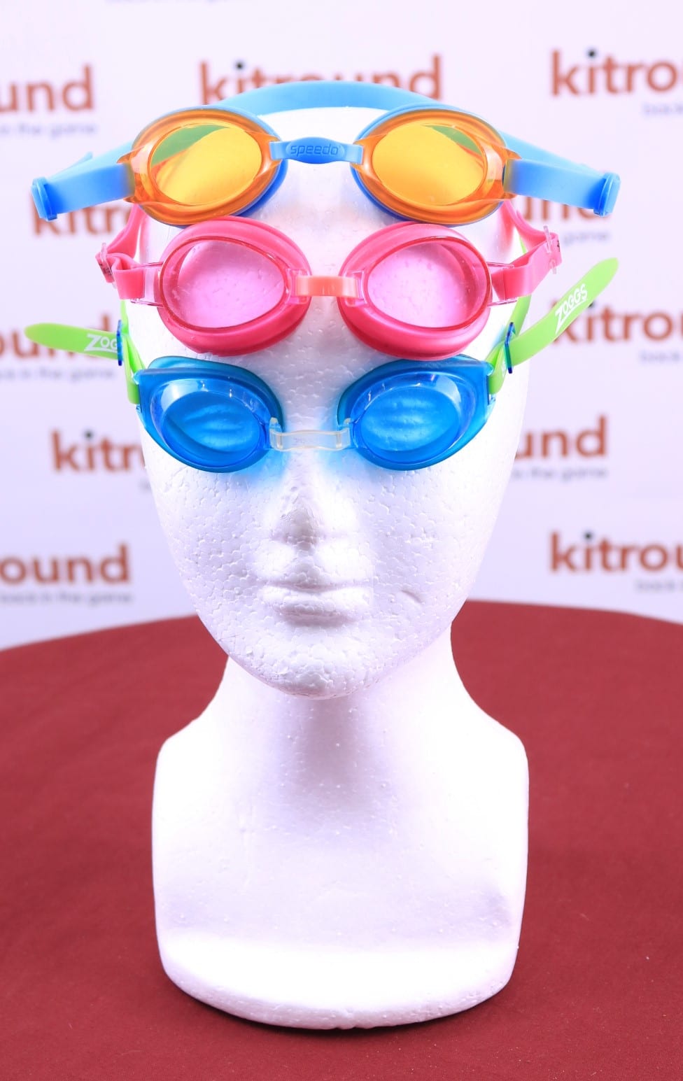 Three Pairs of Kids Swimming Goggles - Zoggs, Speedo & Precision - kitround kitround product