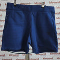 Front view of navy Umbro Pro Fleece Elite Shorts with zipped pockets