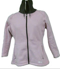 Under Armour pink semi-fitted fleece zip top with high neck and zippered pockets, size S
