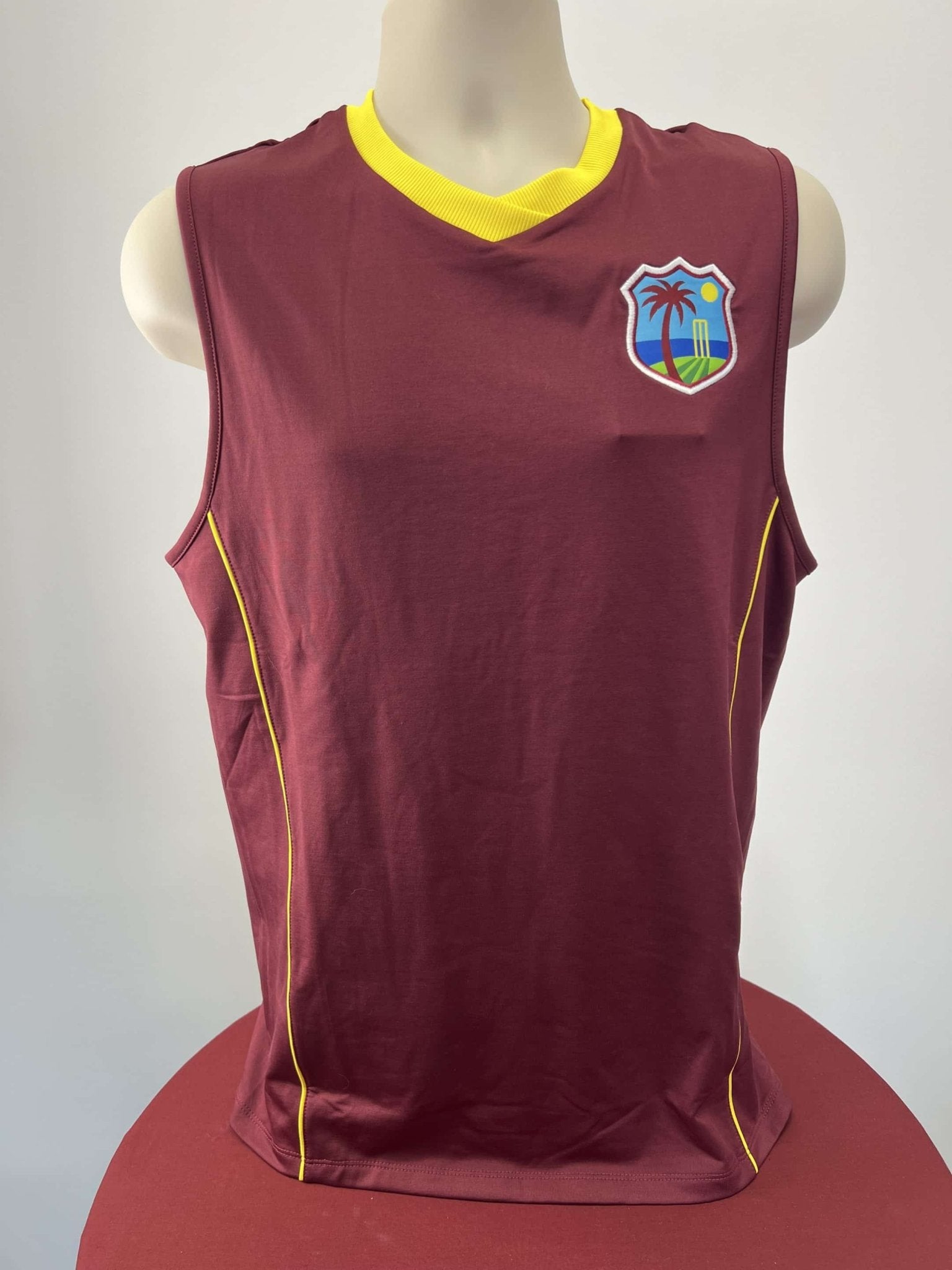 West Indies ODI 20 Burgundy Cricket Jersey with Emblem - kitround kitround product