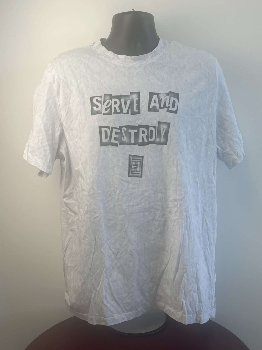 White Nike ‘Serve and Destroy' T-Shirt - kitround kitround product