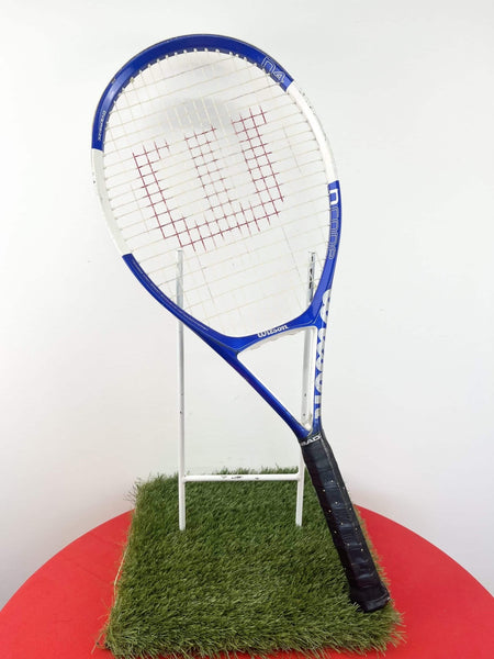 Raquette De Tennis Wilson Ncode W6 Taille 4 3/8, Acier Bleu, Midplus 97 - Occasion Bon état