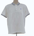 Official Wimbledon white polo shirt with striped collar and logo