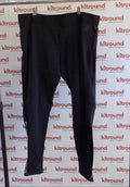 adidas black sports leggings with mesh detail and full length design