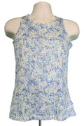 Front view of Crivit blue splatter print sports vest medium