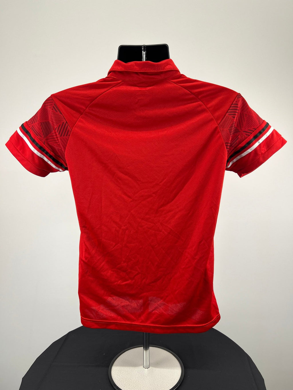 Back view of red England Volleyball women's jersey