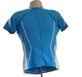Women's light blue Gore Bike Wear short sleeve cycling jersey on display