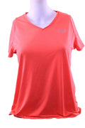 Front view of Kalenji pink short sleeved running t-shirt on mannequin