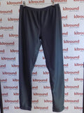 Full-length dark grey Nike Dri-Fit sports leggings hanging on a rail