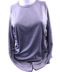 Front view of grey Nike Dri-FIT long sleeve top on mannequin