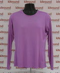Front view of mauve Nike Dri-FIT long sleeve running top on mannequin