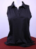 Front view of black Adidas Climalite sleeveless sports top