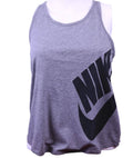 Front view of grey Nike sports vest with large logo