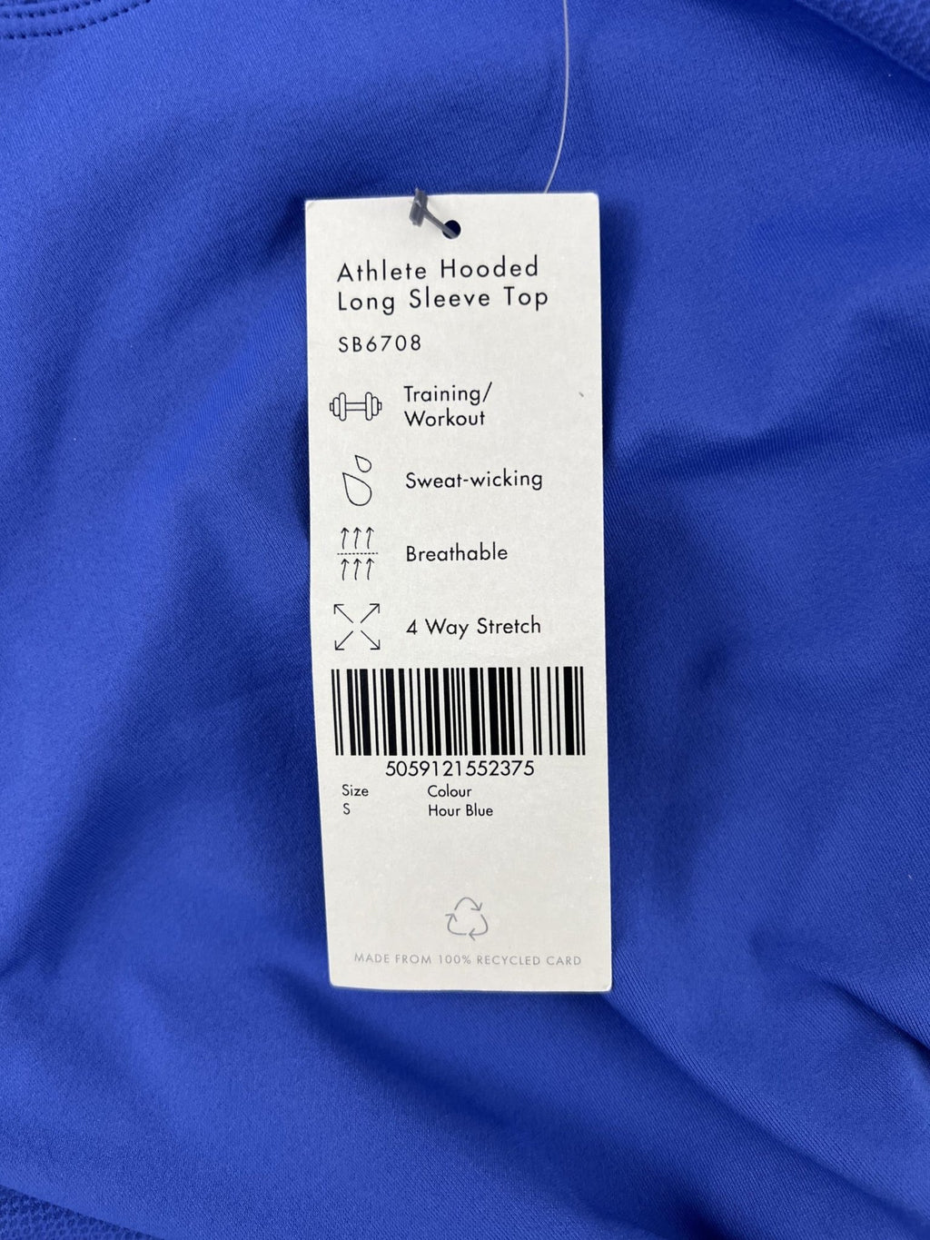 Women's Sweaty Betty Blue Hooded Athletic Top - kitround kitround product