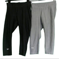Pair of Under Armour black and grey compression sports leggings 