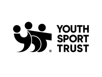 Logo of the Youth Sport Trust with black silhouette of people and text on a white background