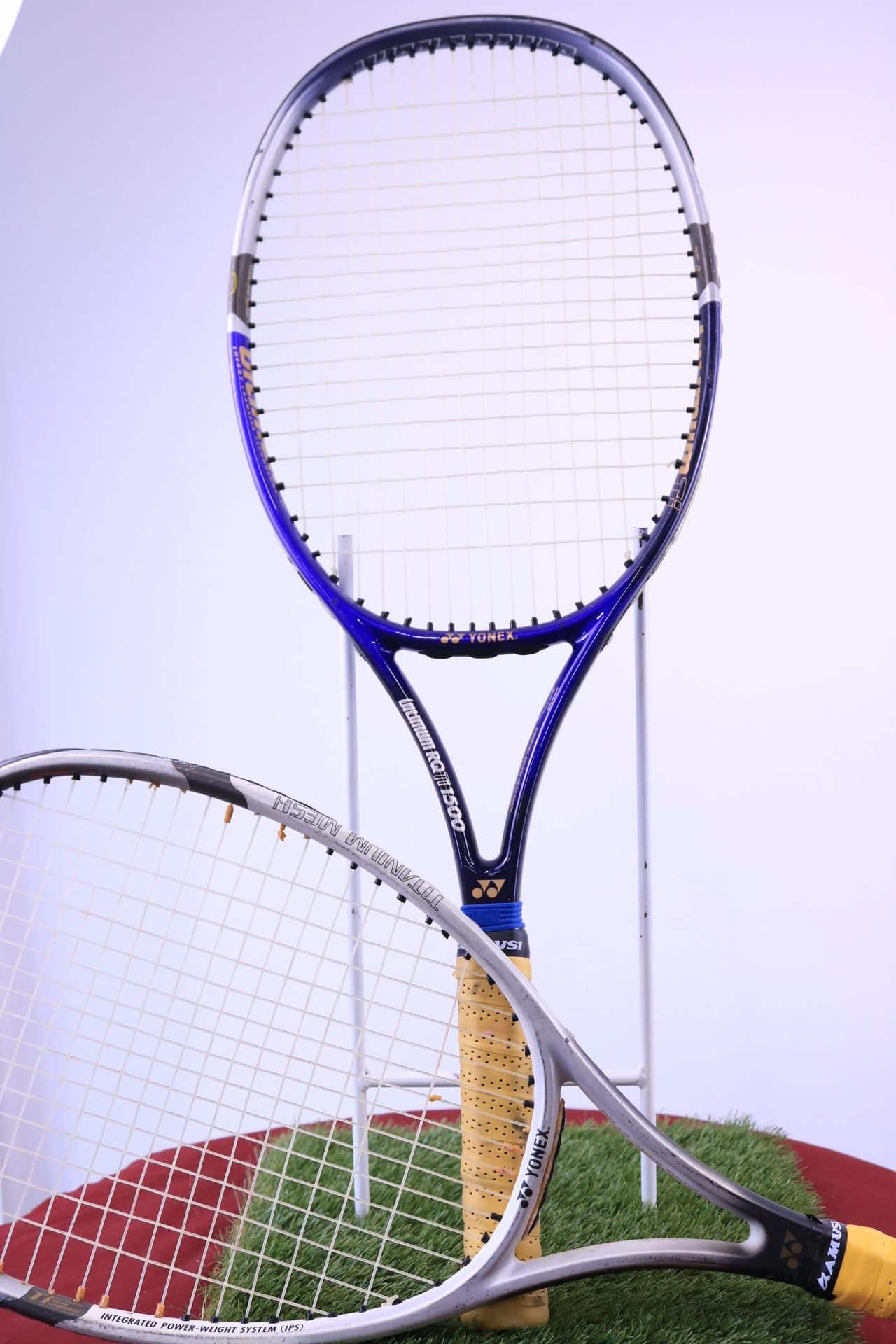Pair of Yonex Tennis Racquets 27 inches long, grip 4 5/8 inches size 5