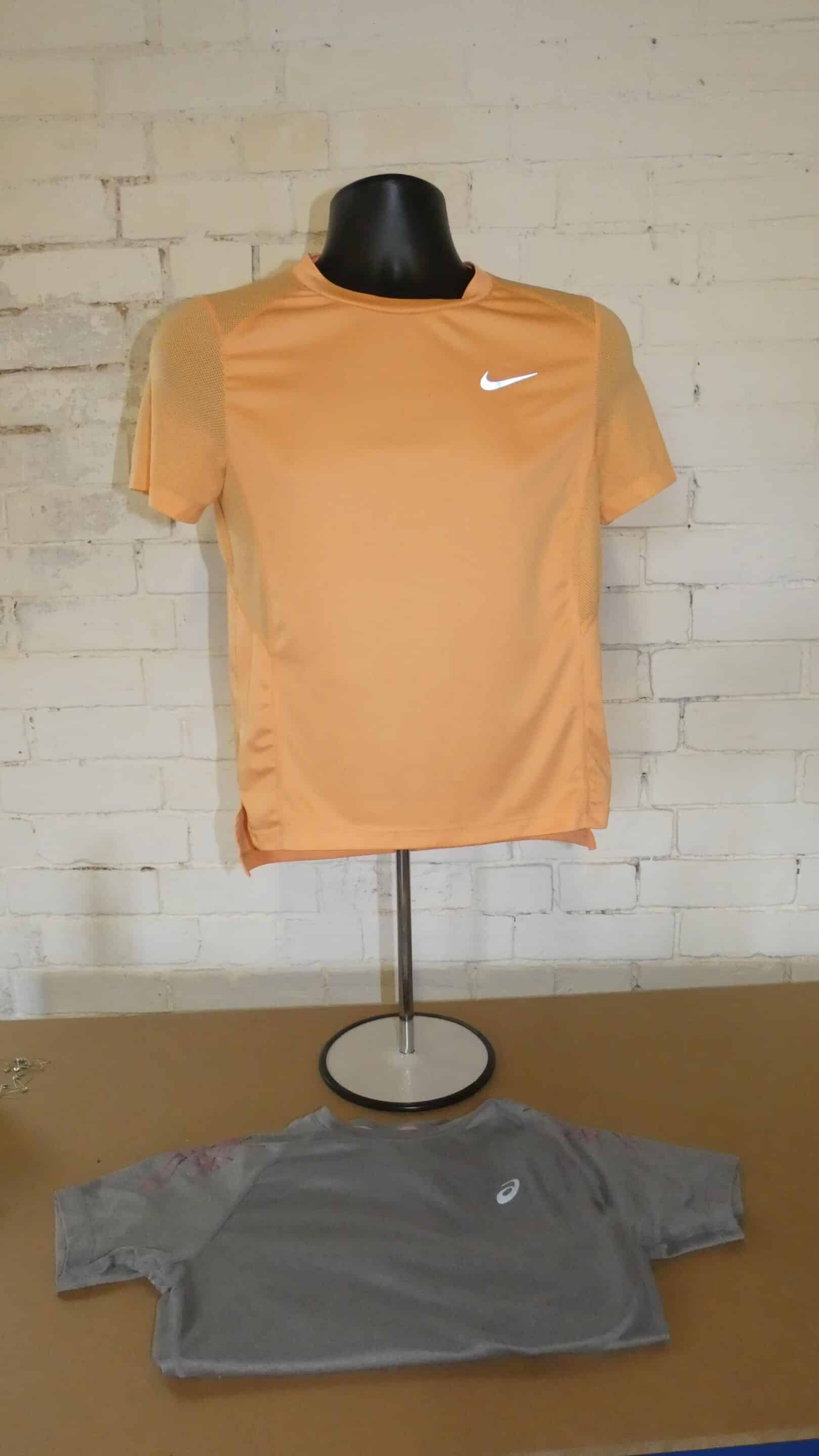 Two Women’s Fitness Tops Orange Nike and Grey Asics