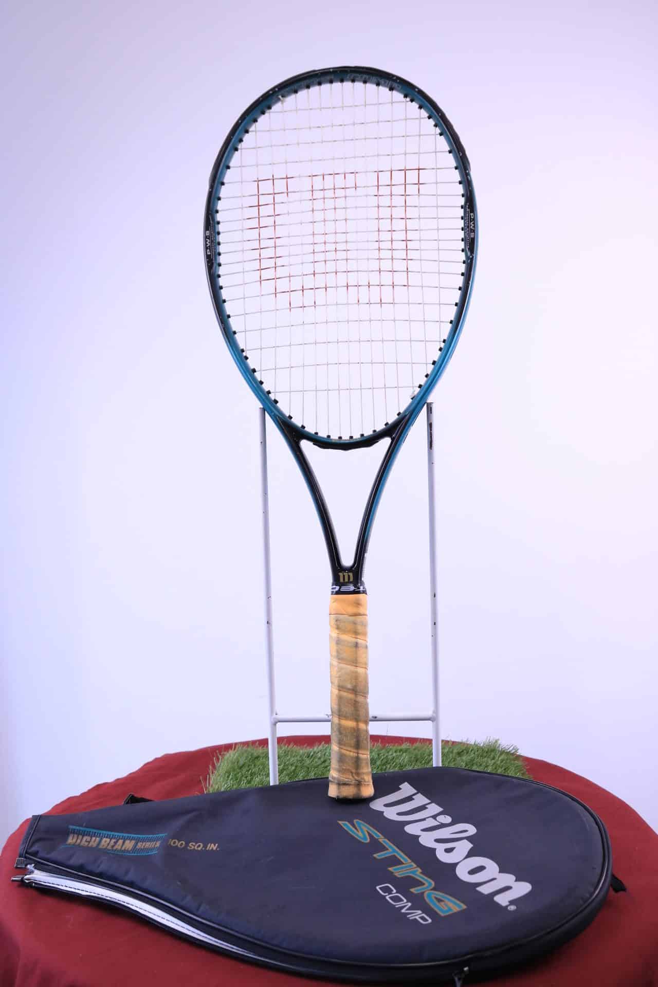 Wilson Tennis Racquet & Cover, 27 inches long, grip 4 3/8 inches, Size 3