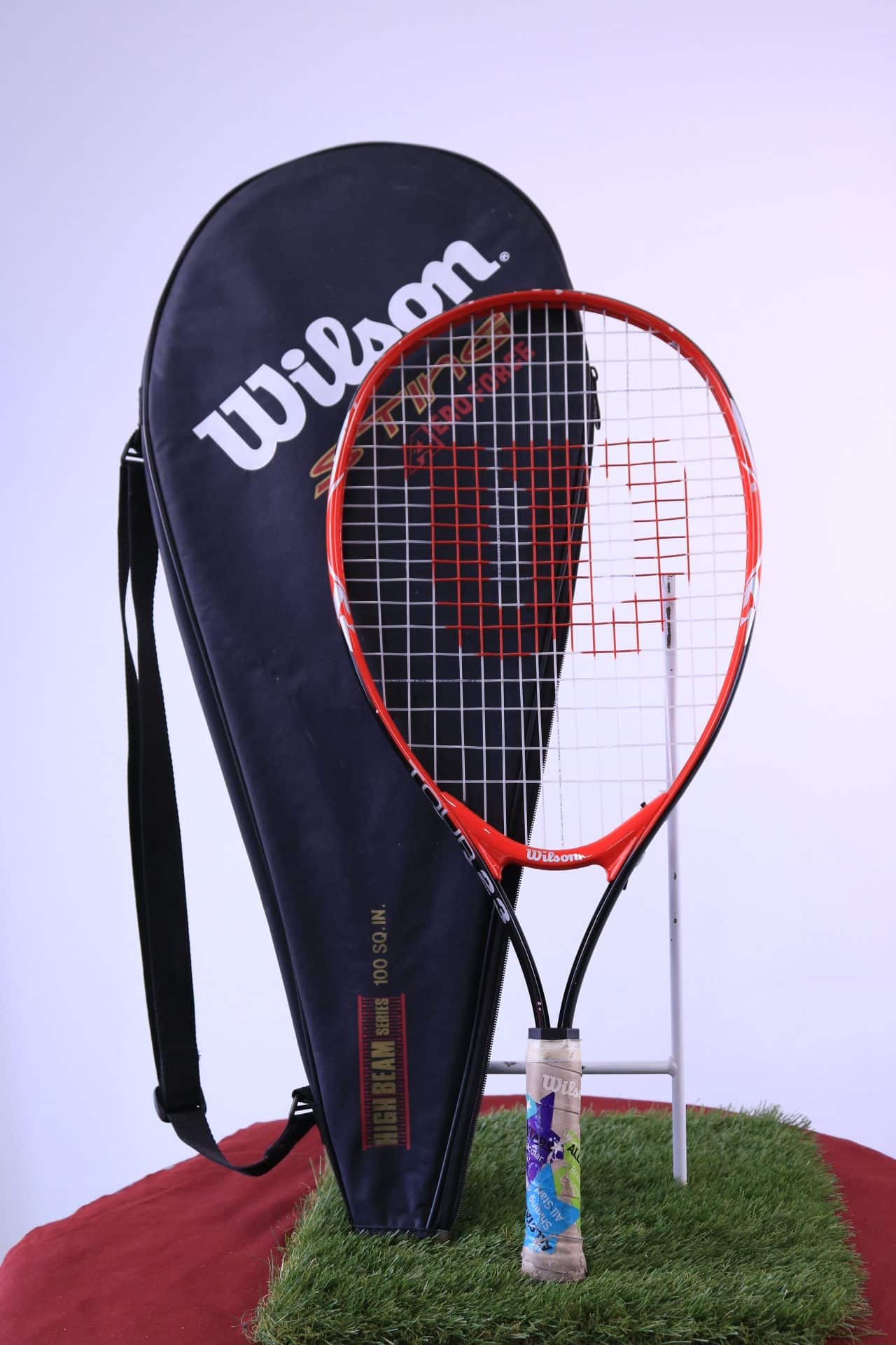 Wilson Tennis Racquet and Bag, Length 23″, grip 3 6/8″