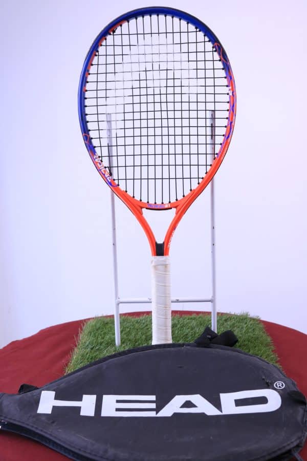 Head Tennis Racquet and Bag, 21 inches length, grip 3 6/8 inches.
