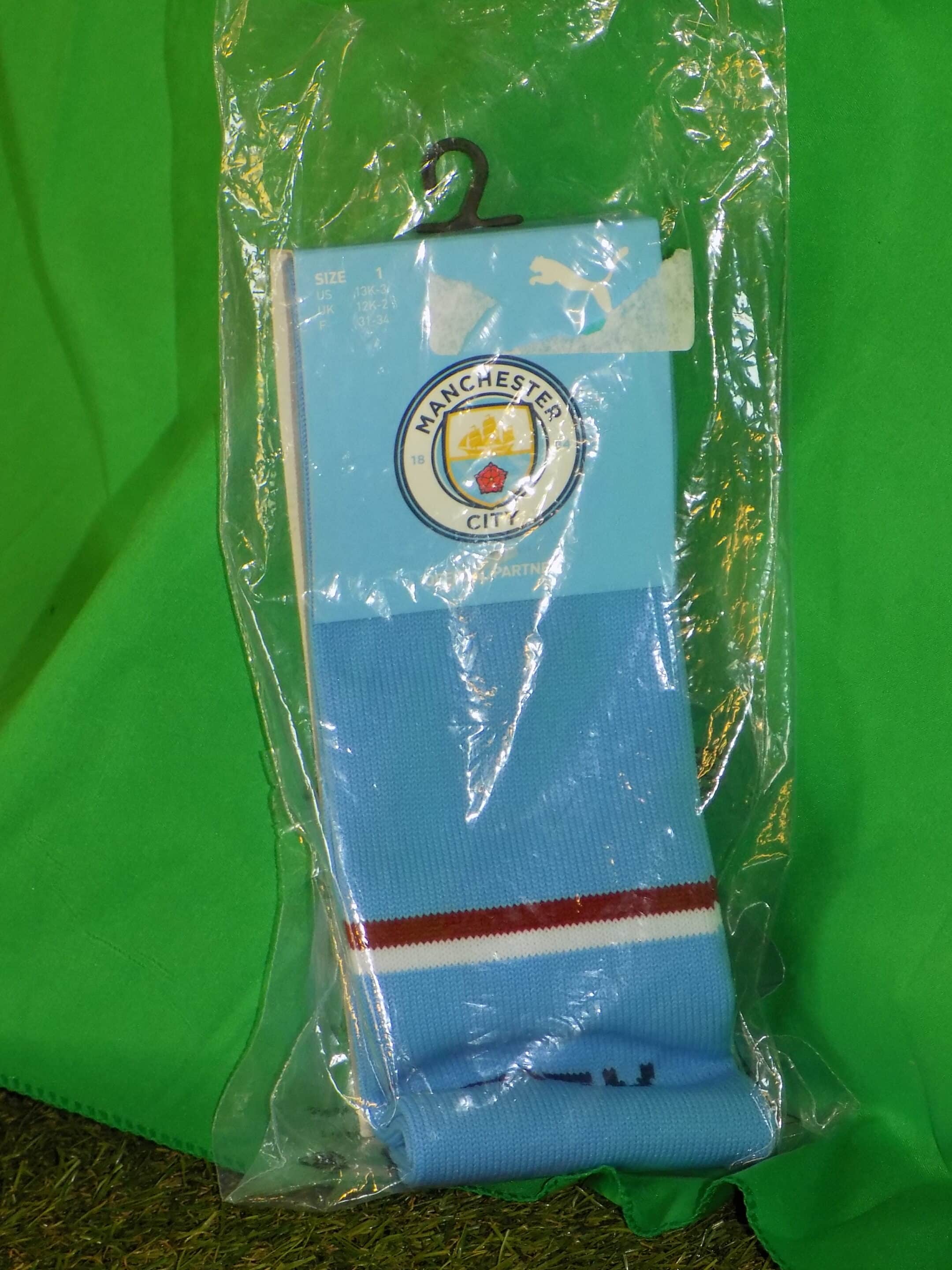 Kids Man City Football Socks UK 12k-2