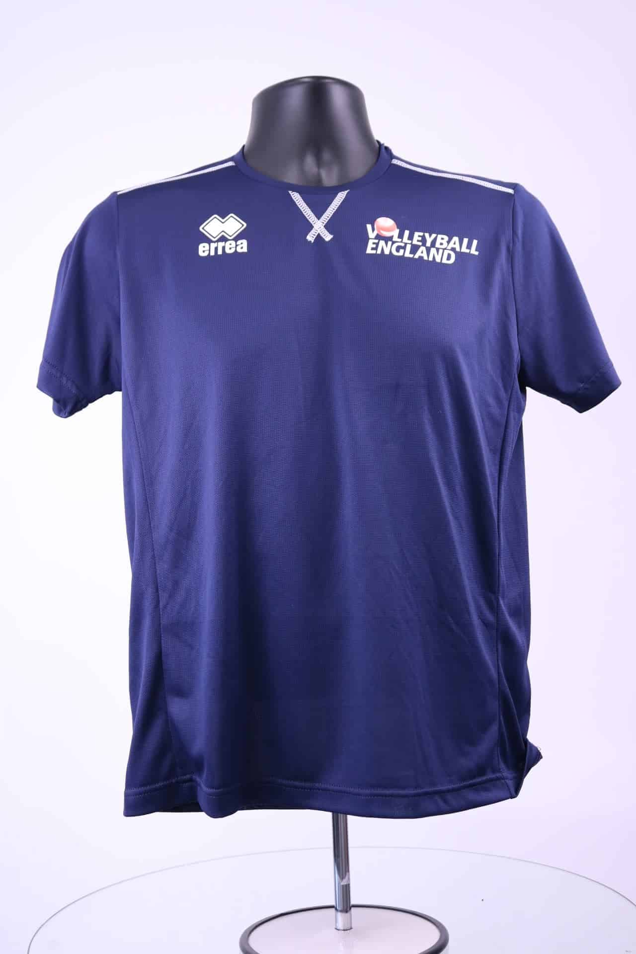 Volleyball England Blue Short Sleeved T-Shirt