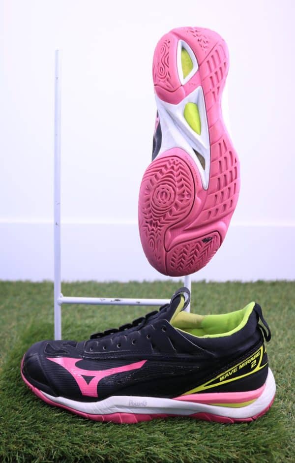Mizuno Wave Mirage 2.1 Netball Shoes Black/Pink Glo/Yellow