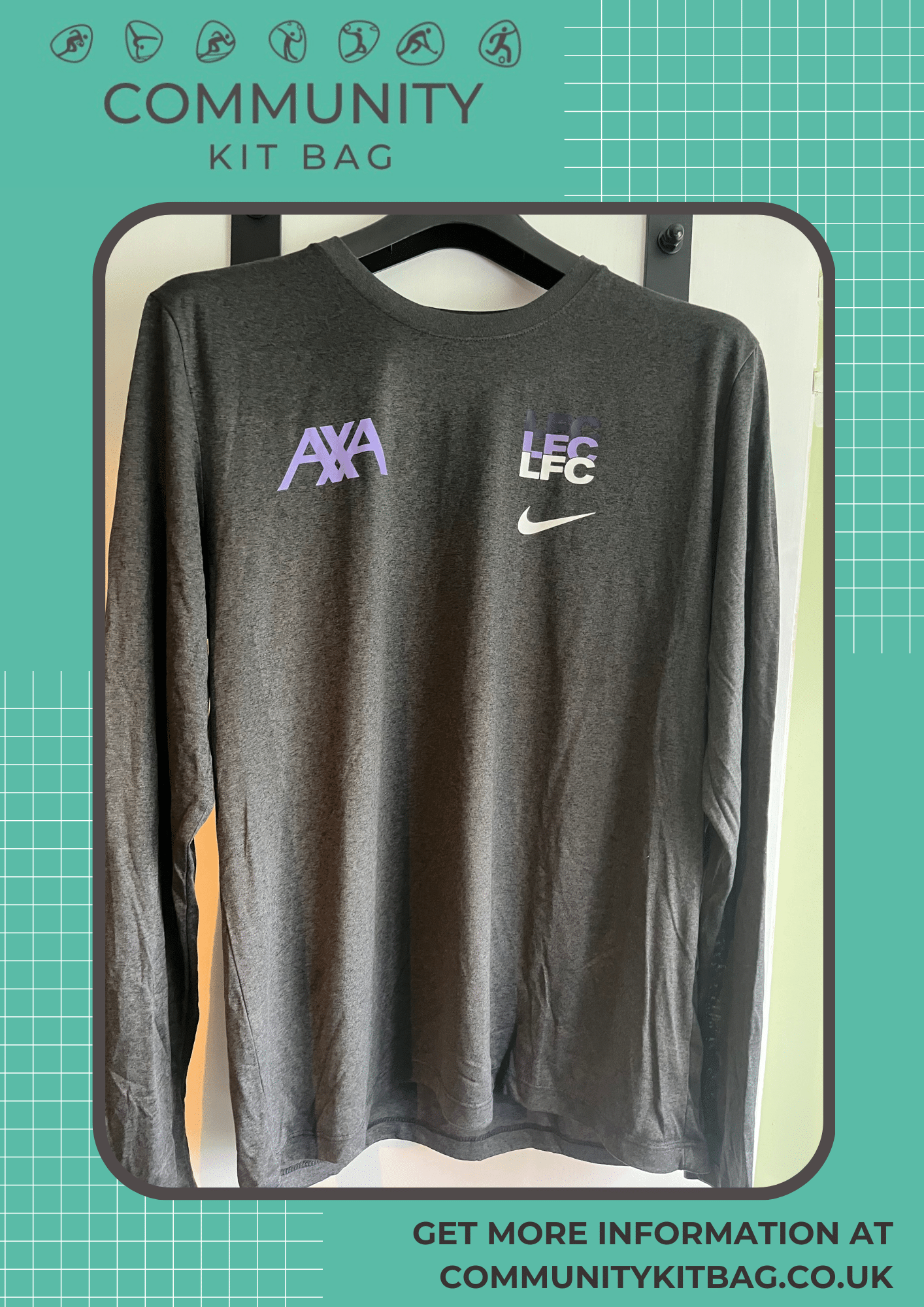 Brand new Liverpool FC long sleeved grey t-shirts