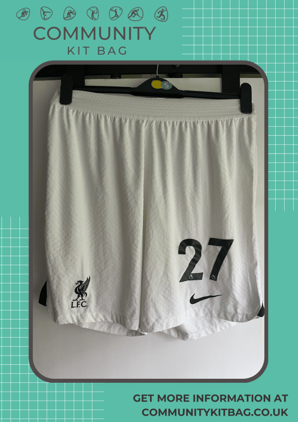 Liverpool FC Nike Dry Fit Shorts - White - squad worn XL