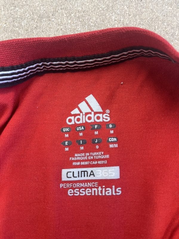 Men's adidas Red Short Sleeved T-Shirt - Image 3