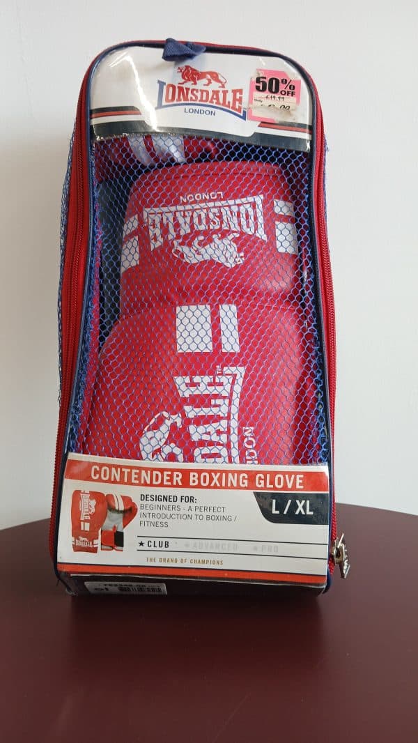 Lonsdale Contender Boxing Gloves - Red L/XL