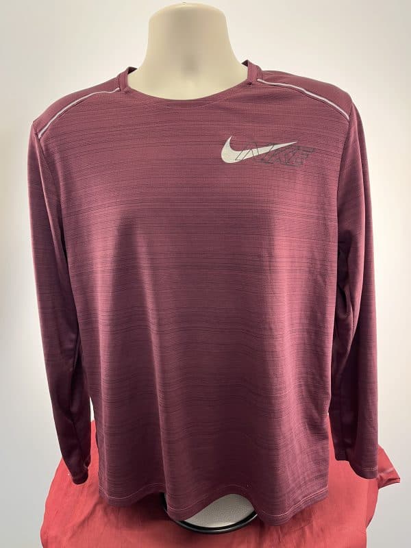 Men's Nike Burgundy Long Sleeve Athletic Shirt