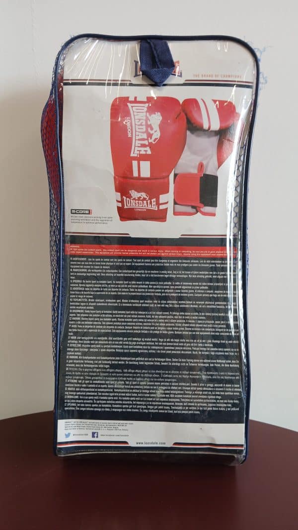 Lonsdale Contender Boxing Gloves - Red L/XL - Image 2