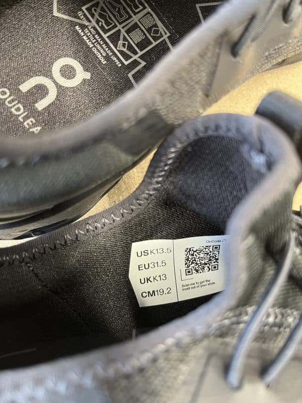 Kid's On Running Black Trainers - Image 2