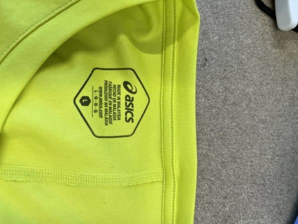 Men's Asics Yellow Sports T-Shirt - Image 2