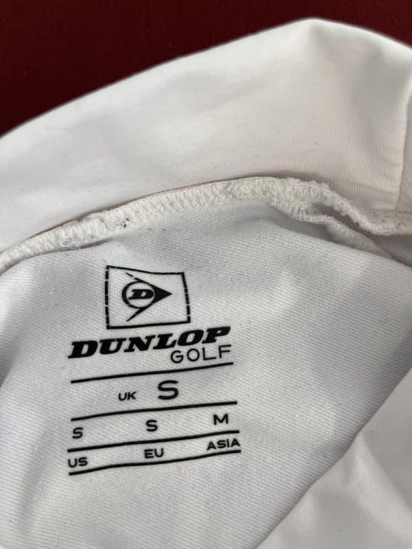 Men’s Dunlop White Long Sleeve Golf/Training Top - Image 3