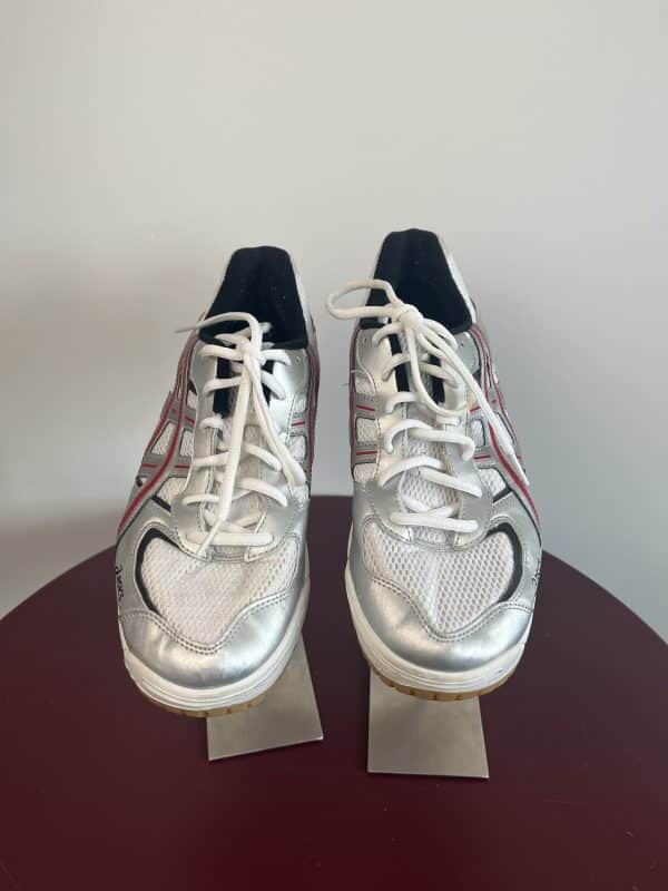 Asics Silver & White Trainers