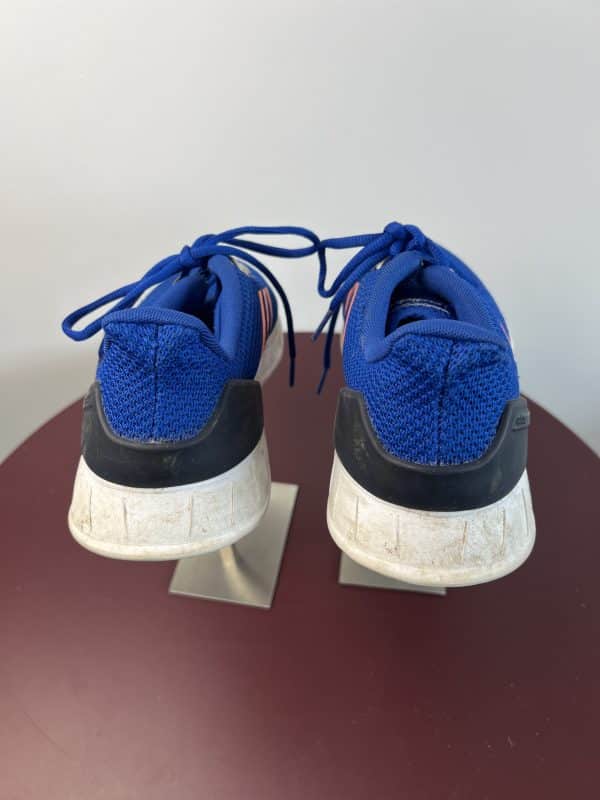 Adidas Blue Trainers with Orange Stripes - Image 2