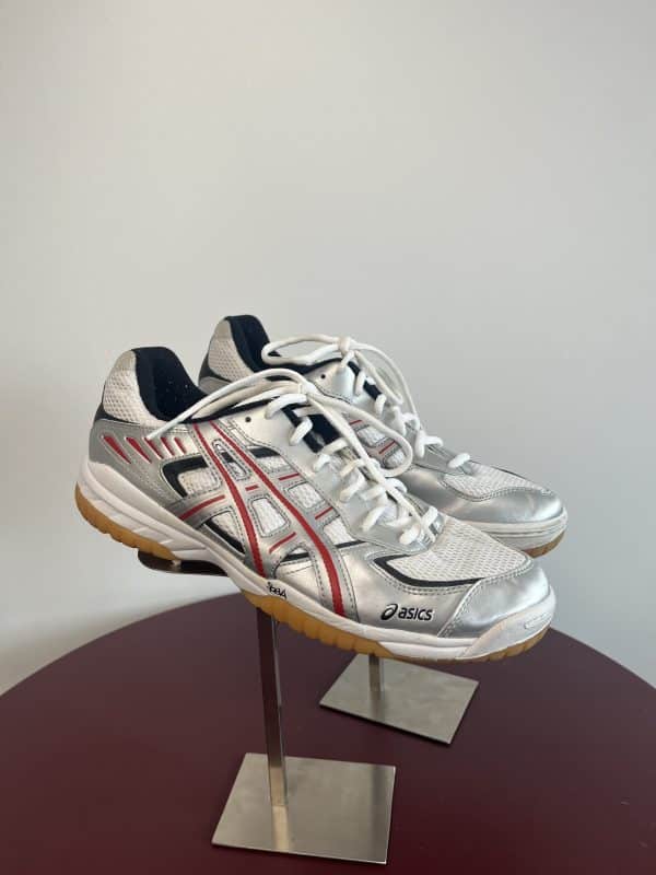 Asics Silver & White Trainers - Image 2
